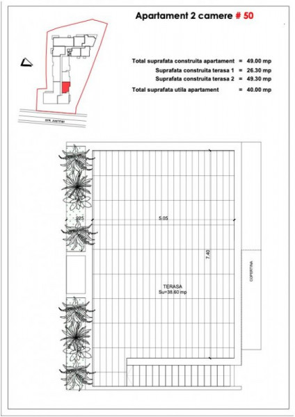 Unirii Fantani - Justitiei 57 - Apartamente Smart balcon 26 mp si gradina 38 mp 