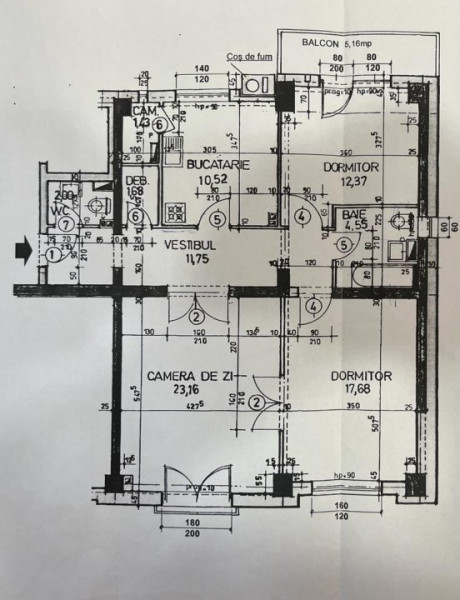 Apartament 3 camere/ dec, Lujerului