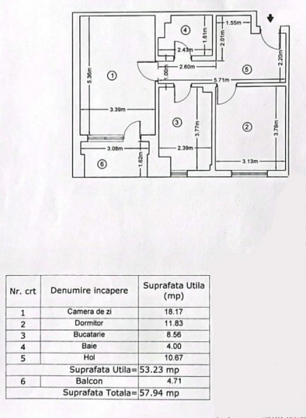 Apartament 2 camere/dec, Rotar Park 1, Păcii