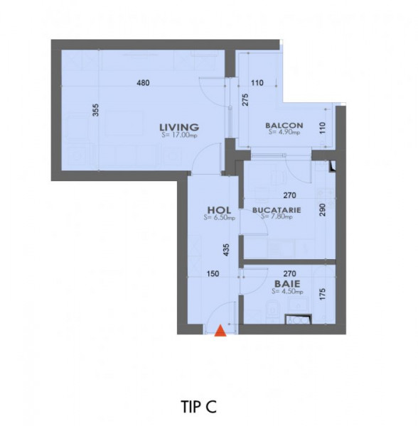 Garsoniera Plaza Residence  40 mp.