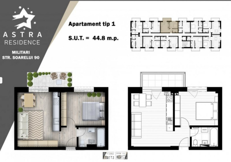 Apartament 2 camere Direct Dezvoltator - Astra Residence